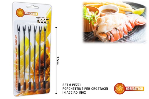 Set forchettine per aragosta - set, 6
