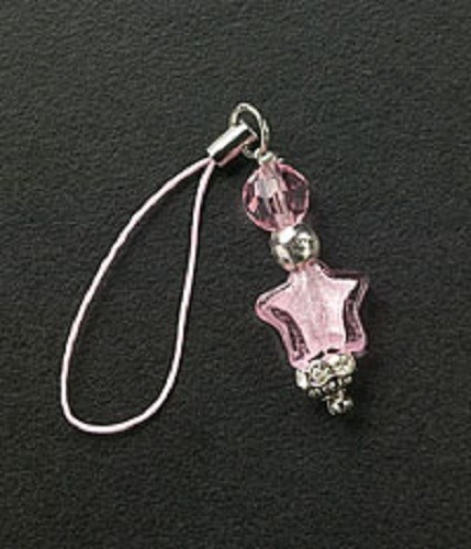 Charm cellulare stella - , rosa