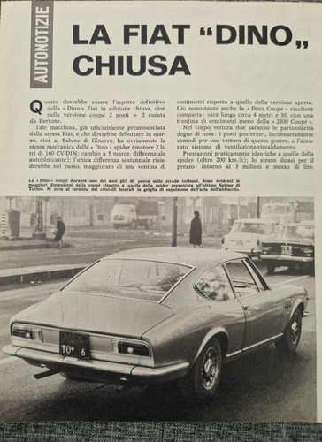 Fiat dino reportage - fiat,