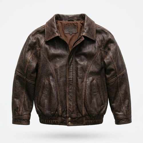 Giacca bomber pelle - , marrone