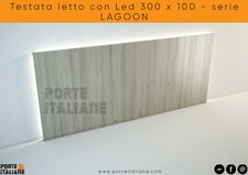 Testata letto per arredo alberghi hotel b&b casa con Led 300 x 100-serie LAGOON 