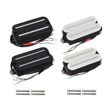 FLEOR Dual Rail Humbucker Pickup Pickup Chitarra Elettrica Doppia Ceramica Nero/Bianco
