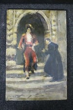 Antico dipinto olio - dipinto,