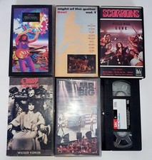 5 Old Vhs Scorpions Night Of The Guitar Live! Vol1 Viva Santana Ozzy Mr. Big CS1