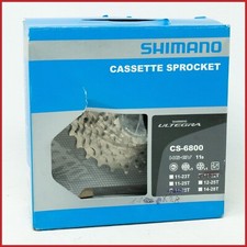 NOS SHIMANO CS-6800 ULTEGRA CASSETTA 11 VELOCITÀ 11-28 VINTAGE HYPERGLIDE ROAD