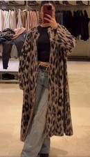 Cappotto lungo zara animal - cappotto,