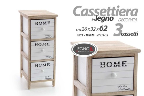 Cassettiera cassetti bianchi - 3,