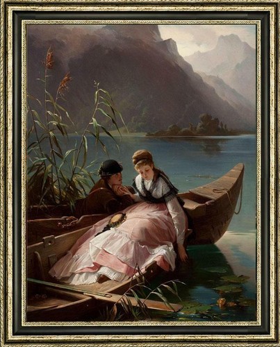 Antico dipinto olio - su, tela