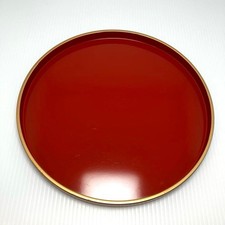 Vassoio rotondo rosso laccato