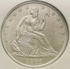 1861-O Seduto Liberty Mezzo