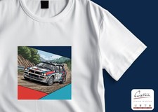 T-SHIRT MAGLIA AUTO LANCIA DELTA INTEGRALE EVOLUZIONE MARTINI sketch rally scene