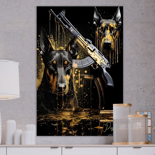 Quadro tela dobermann cane - quadro,
