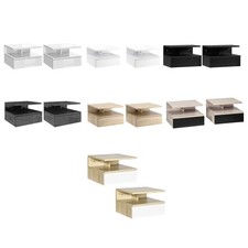 HOMCOM Set 2 Comodini Sospesi Moderni con Mensola e Cassetto