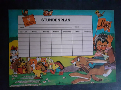Mecki stundenplan von hörzu - mecki,
