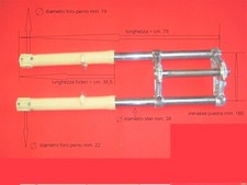 Forcella Ceriani con steli Ø mm. 38 per freno a disco moto racing corsa