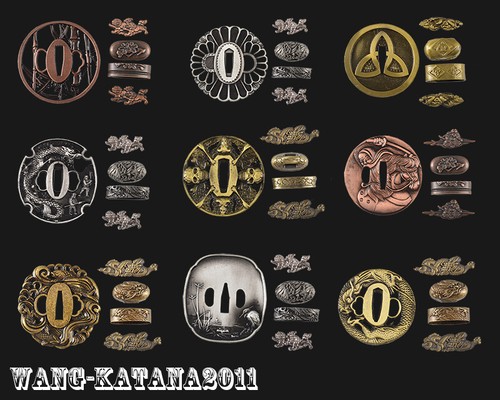 Tsuba menuki fuchi - tsuba, kashira