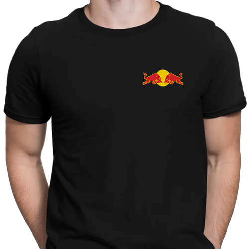 Shirt nera logo red bull - nera,