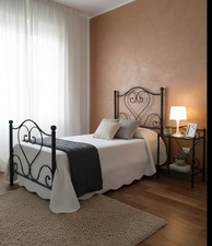 Letto singolo in ferro battuto