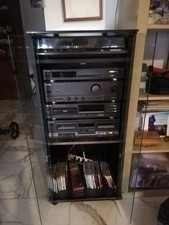 Impianto stereo hi fi vintage Technics funzionante con mobile originale