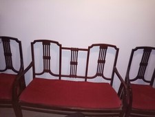 Salottino legno stile antico impero thonet paglia di vienna(anche spedizione)