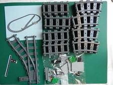 Lego Piste di Treno in Plastica Traccia di Cambio Sinistra Passaggio Livello 53400 53401 53407