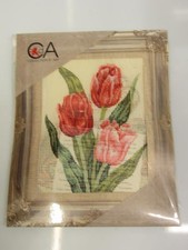 KIT/QUADRO MEZZO PUNTO 20X25 "TULIPANI"