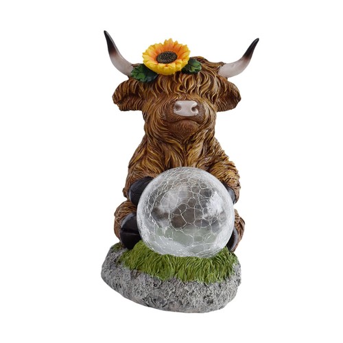Statua mucca scozzese con - statua,