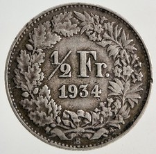 1934 Switzerland Swiss 1/2