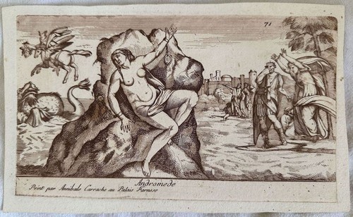 Andromede calcografia dipinto - andromede,