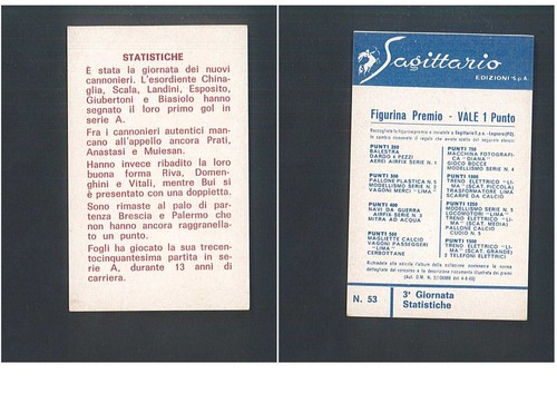 Figurina fotocalcio sagittario - fotocalcio,