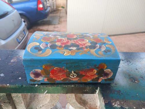 Cofanetto tirolese dipinto - cofanetto,