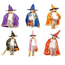 Mantello + Cappello da Strega Streghetta Mago Stregone per Costume L.278