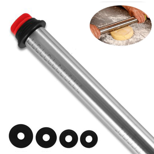 Mattarello acciaio inox con - mattarello,