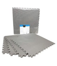 Set 4 Pezzi Piastrella Eva Colore Grigio 60x60 Cm Tappeto Puzzle Multiuso 194702