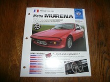 1983 Matra Murena S UNIQUE IMP