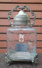 Vaso in vetro e metallo Fabbri ciliegie Oxford vintage anni 50