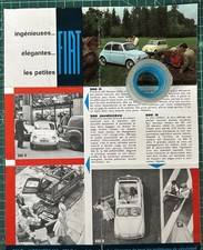 Rara e originale Brochure FIAT 500 D-500 Jardiniere-600 D del 1959