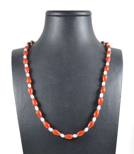 Collana corallo rosso e - collana,