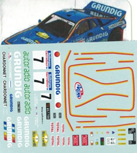 Decal lancia rallye 037 - 1/43,