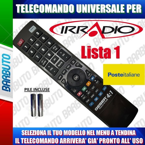 Telecomando universale irradio - telecomando,