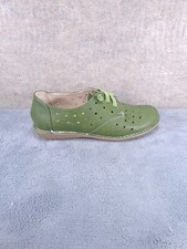 Scarpetta Soft Space Antiscivolo In Pelle Traforata Lacci Elastici Tg 37 Verde