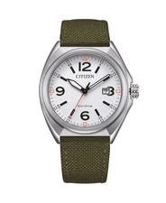 Orologio CITIZEN Uomo Analogico Eco-Drive Casual Abito Classico Quadrante Bianco Impermeabile Ro