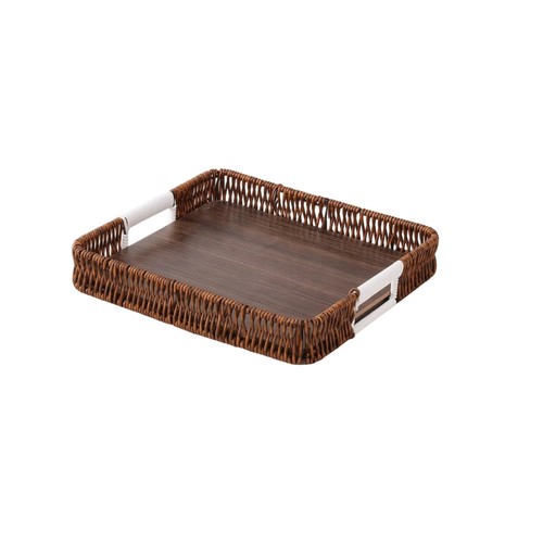 Vassoio rattan rustico - rattan,