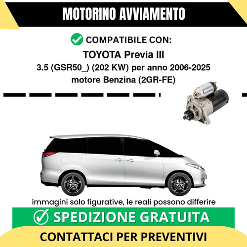 Motorino avviamento toyota - motorino,