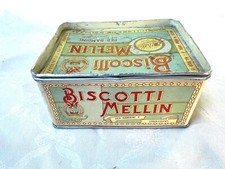 MELLIN BISCOTTI SCATOLA LATTA alluminio GR 180 VUOTA anni 50/60