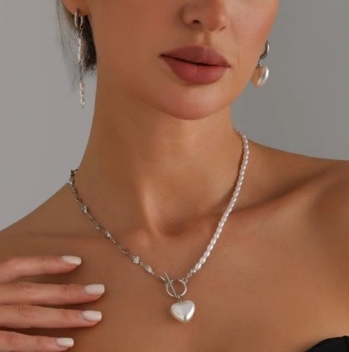 Collana zara pearl cuore - pearl,