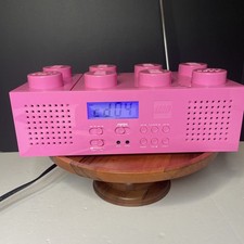 Lego Brick Lettore CD Portatile Radio AM/FM Boombox ROSA Raro Testato e Funzionante