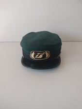 Cappello Berretto Deviatore Ferrovie Dello Stato FS Anni 90 verde Vintage 