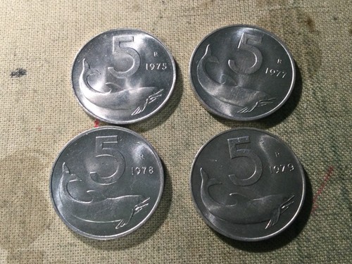 Monete italia lire 1975 77 - 5,