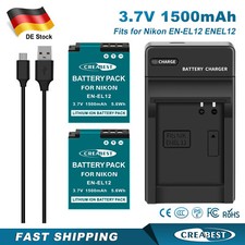 2 pezzi EN-EL12 batteria +